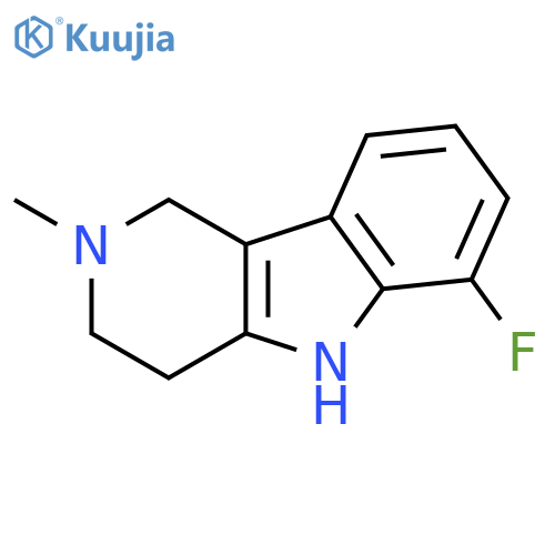 6-fluoro-2,3,4,5-tetrahydro-2-methyl-1H-Pyrido[4,3-b]indole structure