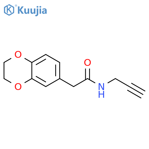 2,3-Dihydro-N-2-propyn-1-yl-1,4-benzodioxin-6-acetamide structure