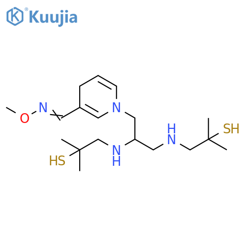3-Pyridinecarboxaldehyde,1-[2,3-bis[(2-mercapto-2-methylpropyl)amino]propyl]-1,4-dihydro-,O-methyloxime structure