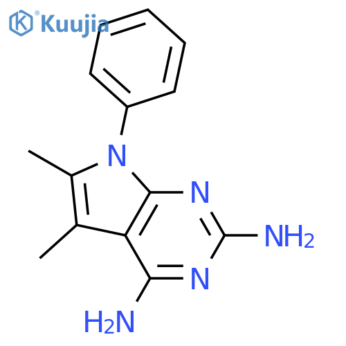 5,6-dimethyl-7-phenylpyrrolo[2,3-d]pyrimidine-2,4-diamine structure