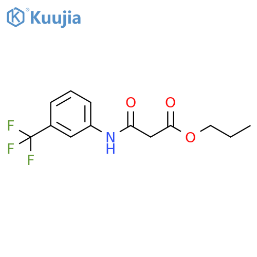 Propanoic acid, 3-oxo-3-[[3-(trifluoromethyl)phenyl]amino]-, propyl ester structure
