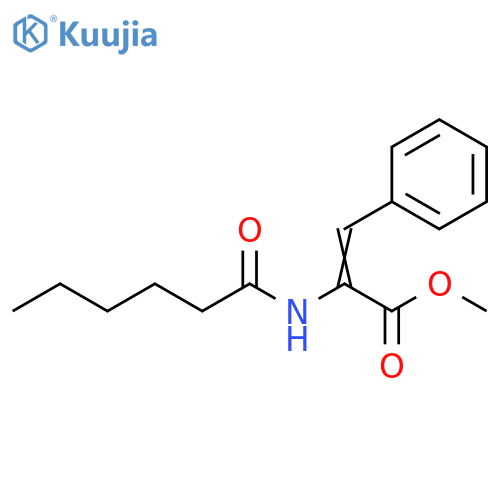 2-Propenoic acid, 2-[(1-oxohexyl)amino]-3-phenyl-, methyl ester structure