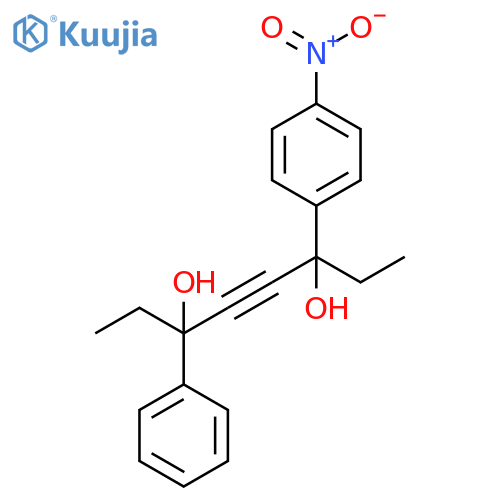 4-Octyne-3,6-diol, 3-(4-nitrophenyl)-6-phenyl- structure