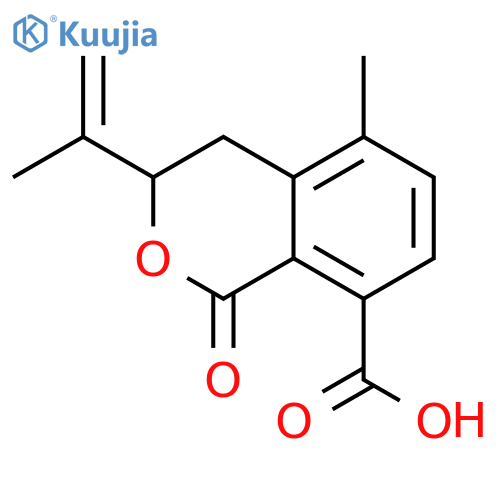 1H-2-Benzopyran-8-carboxylic acid,3,4-dihydro-5-methyl-3-(1-methylethenyl)-1-oxo- structure