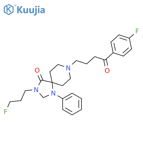 1,3,8-Triazaspiro[4.5]decan-4-one,8-[4-(4-fluorophenyl)-4-oxobutyl]-3-(3-fluoropropyl)-1-phenyl- structure