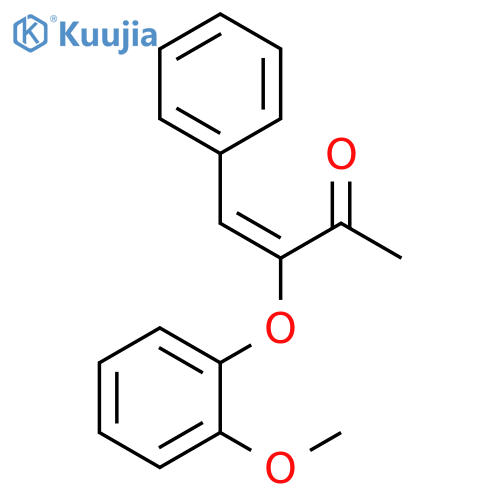 3-Buten-2-one, 3-(2-methoxyphenoxy)-4-phenyl-, (E)- structure