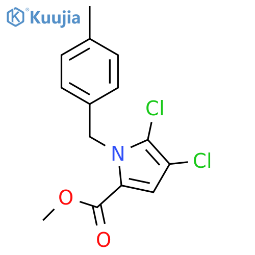 1H-Pyrrole-2-carboxylic acid, 4,5-dichloro-1-[(4-methylphenyl)methyl]-, methyl ester structure