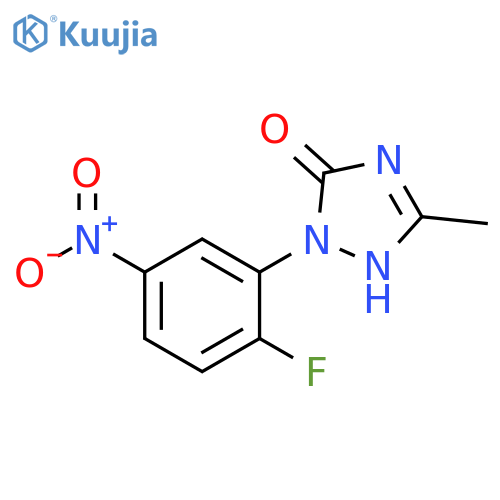 3H-1,2,4-Triazol-3-one, 2-(2-fluoro-5-nitrophenyl)-2,4-dihydro-5-methyl- structure