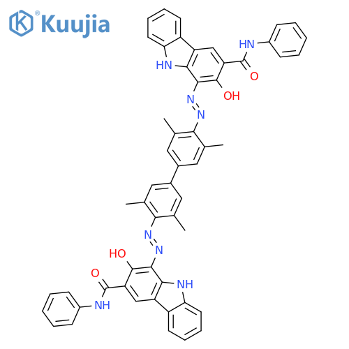 9H-Carbazole-3-carboxamide,1,1'-[(3,3',5,5'-tetramethyl[1,1'-biphenyl]-4,4'-diyl)bis(azo)]bis[2-hydroxy-N-phenyl- structure