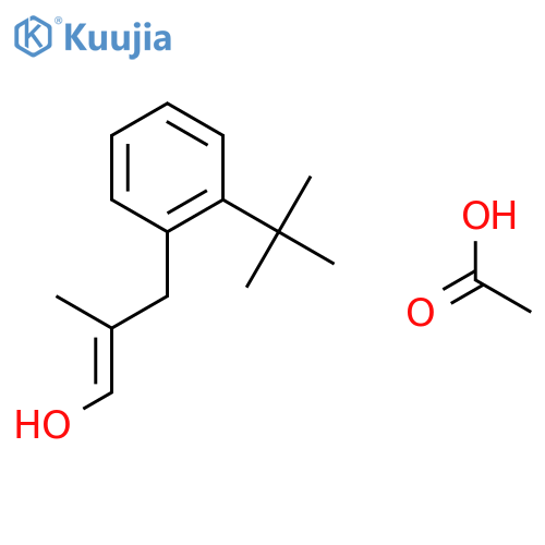 1-Propen-1-ol, 3-[(1,1-dimethylethyl)phenyl]-2-methyl-, acetate structure