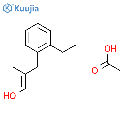 1-Propen-1-ol, 3-(ethylphenyl)-2-methyl-, acetate structure