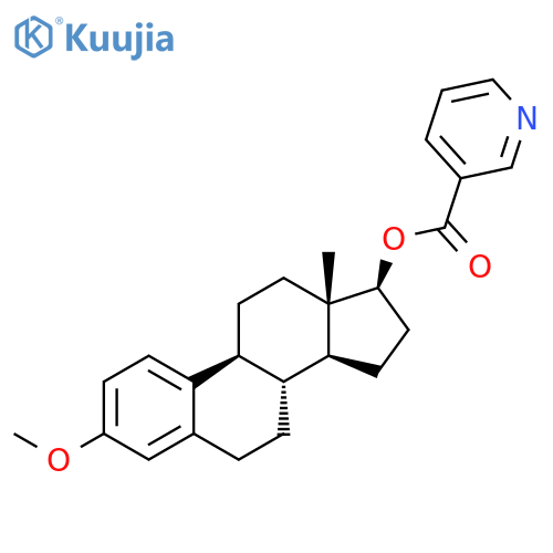 Estra-1,3,5(10)-trien-17-ol, 3-methoxy-, 3-pyridinecarboxylate, (17b)- structure