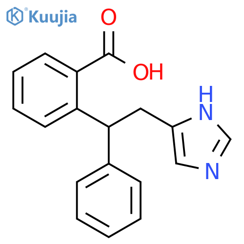 Benzoic acid, 2-[2-(1H-imidazol-4-yl)-1-phenylethyl]- structure