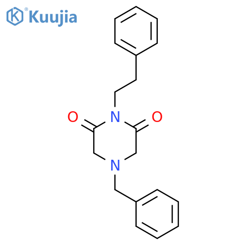 4-benzyl-1-(2-phenylethyl)piperazine-2,6-dione structure