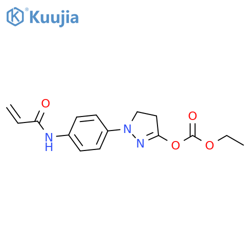 Carbonic acid, 4,5-dihydro-1-[4-[(1-oxo-2-propen-1-yl)amino]phenyl]-1H-pyrazol-3-yl ethyl ester structure