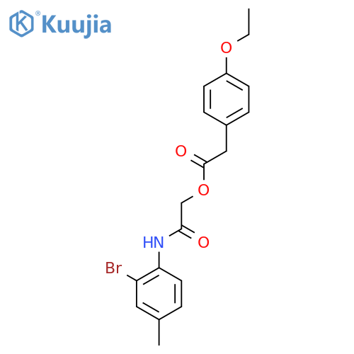 [(2-bromo-4-methylphenyl)carbamoyl]methyl 2-(4-ethoxyphenyl)acetate structure
