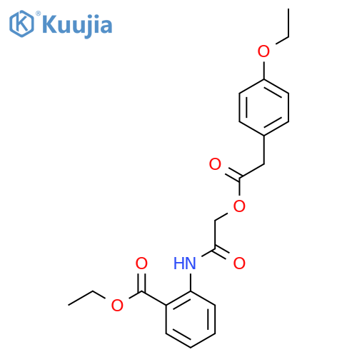 ethyl 2-(2-{[2-(4-ethoxyphenyl)acetyl]oxy}acetamido)benzoate structure