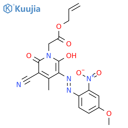 1(2H)-Pyridineacetic acid, 3-cyano-6-hydroxy-5-[(4-methoxy-2-nitrophenyl)azo]-4-methyl-2-oxo-, 2-propenyl ester structure