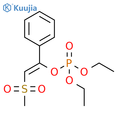 Phosphoric acid, diethyl 2-(methylsulfonyl)-1-phenylethenyl ester, (Z)- (9CI) structure