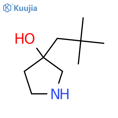 3-(2,2-dimethylpropyl)pyrrolidin-3-ol structure