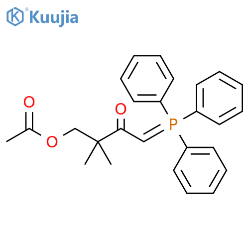 2-Butanone, 4-(acetyloxy)-3,3-dimethyl-1-(triphenylphosphoranylidene)- structure