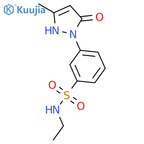 N-Ethyl-3-(3-methyl-5-oxo-2,5-dihydro-1H-pyrazol-1-yl)benzenesulfonamide structure
