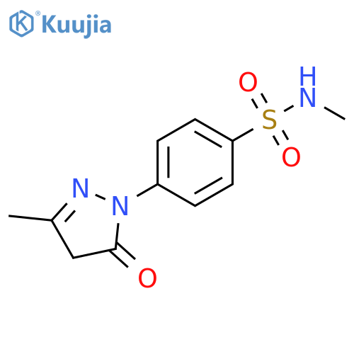 Benzenesulfonamide,4-(4,5-dihydro-3-methyl-5-oxo-1H-pyrazol-1-yl)-N-methyl- structure