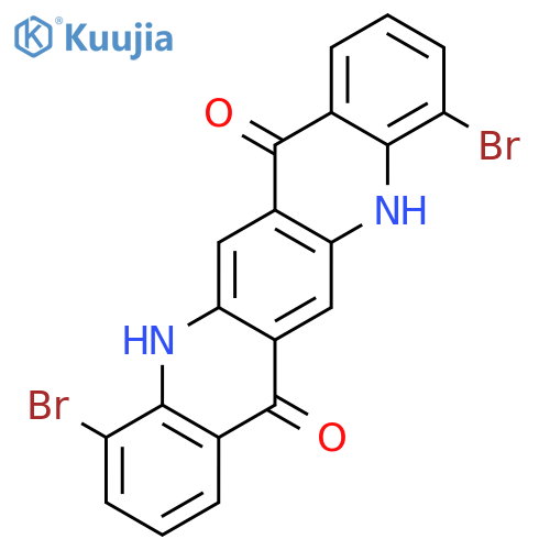 Quino[2,3-b]acridine-7,14-dione, 4,11-dibromo-5,12-dihydro- structure