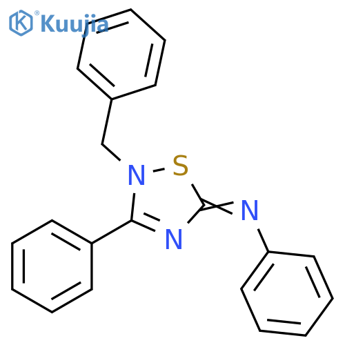 Benzenamine,N-[3-phenyl-2-(phenylmethyl)-1,2,4-thiadiazol-5(2H)-ylidene]- structure