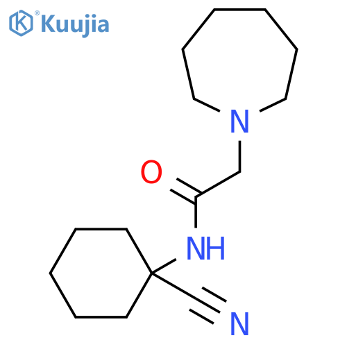 2-(azepan-1-yl)-N-(1-cyanocyclohexyl)acetamide structure