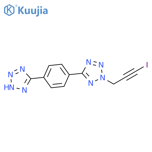 1H-Tetrazole, 5-[4-[2-(3-iodo-2-propynyl)-2H-tetrazol-5-yl]phenyl]- structure