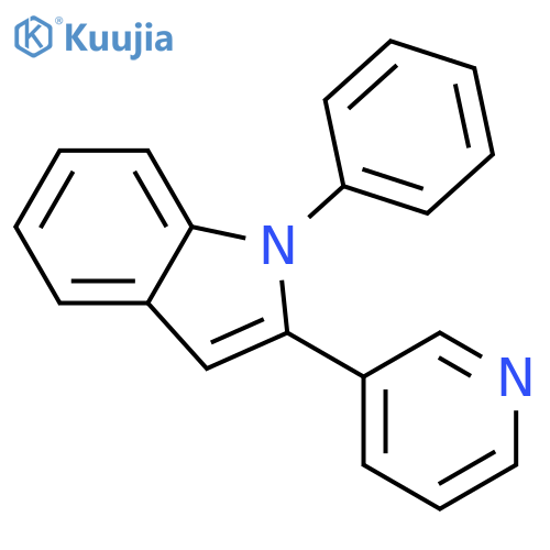 1H-Indole, 1-phenyl-2-(3-pyridinyl)- structure