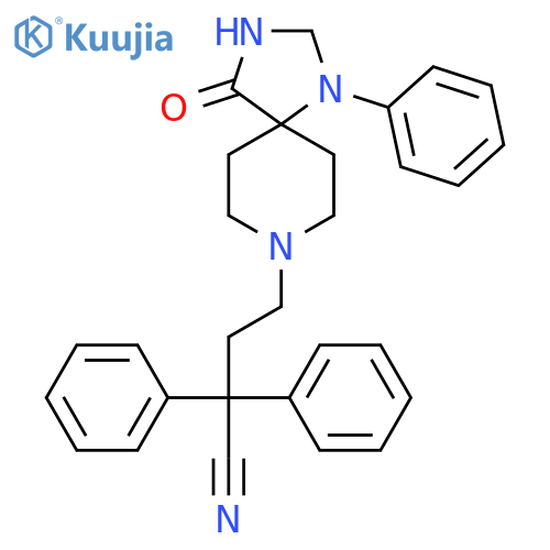1,3,8-Triazaspiro[4.5]decane-8-butanenitrile,4-oxo-a,a,1-triphenyl- structure
