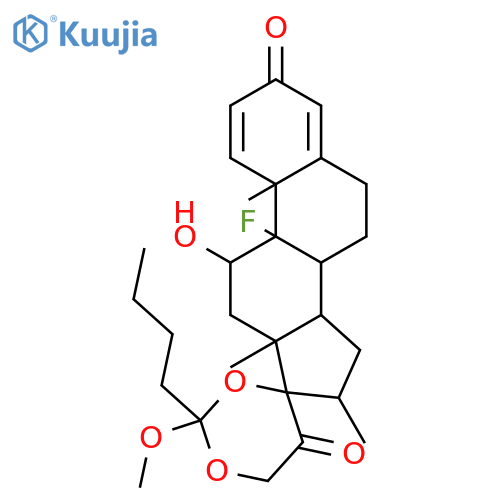 (11b,16a)-9-Fluoro-11-hydroxy-17,21-(1-methoxypentylidene)bis(oxy)-16-methyl-pregna-1,4-diene-3,20-dione structure