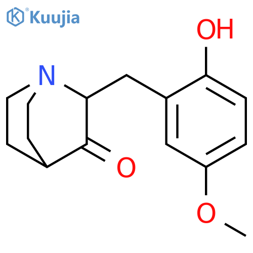 1-Azabicyclo[2.2.2]octan-3-one, 2-[(2-hydroxy-5-methoxyphenyl)methyl]- structure