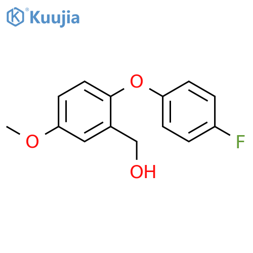 Benzenemethanol, 2-(4-fluorophenoxy)-5-methoxy- structure