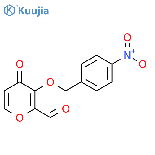 4H-Pyran-2-carboxaldehyde, 3-[(4-nitrophenyl)methoxy]-4-oxo- structure
