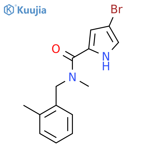 4-Bromo-N-methyl-N-(2-methylphenyl)methyl-1H-pyrrole-2-carboxamide structure