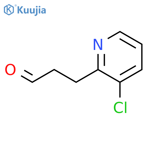 3-(3-chloropyridin-2-yl)propanal structure