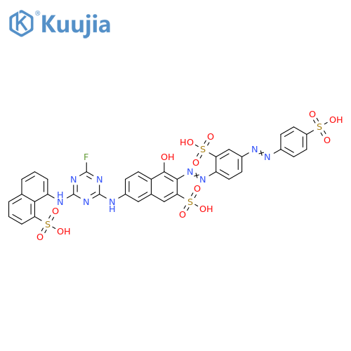 2-Naphthalenesulfonic acid,7-[[4-fluoro-6-[(8-sulfo-1-naphthalenyl)amino]-1,3,5-triazin-2-yl]amino]-4-hydroxy-3-[[2-sulfo-4-[(4-sulfophenyl)azo]phenyl]azo]- structure