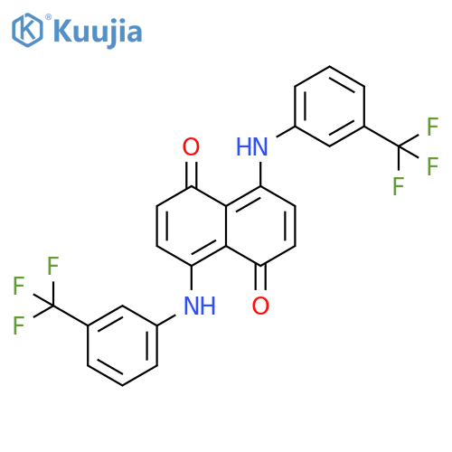 1,5-Naphthalenedione, 4,8-bis[[3-(trifluoromethyl)phenyl]amino]- structure