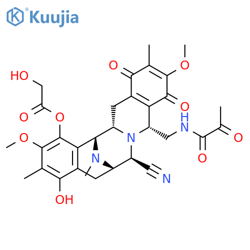 Acetic acid,2-hydroxy-,(6S,7R,9R,14aS,15R)-7-cyano-9-[[(1,2-dioxopropyl)amino]methyl]-6,7,9,10,13,14,14a,15-octahydro-4-hydroxy-2,11-dimethoxy-3,12,16-trimethyl-10,13-dioxo-6,15-imino-5H-isoquino[3,2-b][3]benzazocin-1-ylester structure