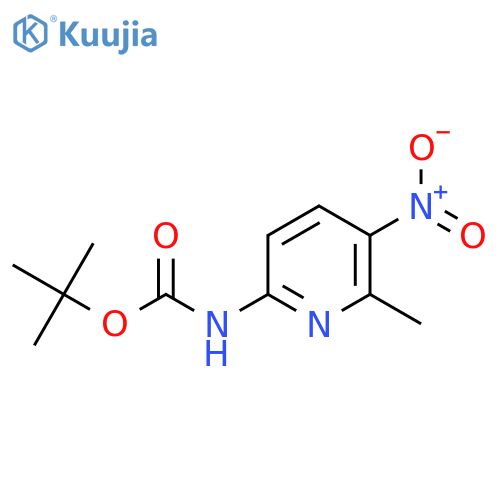 tert-butyl N-(6-methyl-5-nitropyridin-2-yl)carbamate structure