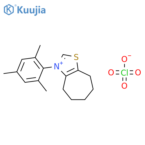 3-(2,4,6-trimethylphenyl)-5,6,7,8-tetrahydro-4h-cyclohepta[d][1,3]thiazol-3-ium;perchlorate structure