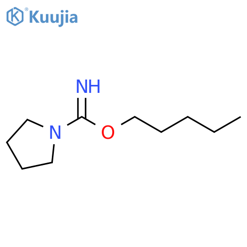 1-Pyrrolidinecarboximidic acid, pentyl ester structure
