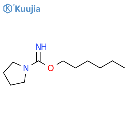 1-Pyrrolidinecarboximidic acid, hexyl ester structure