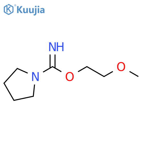 1-Pyrrolidinecarboximidic acid, 2-methoxyethyl ester structure