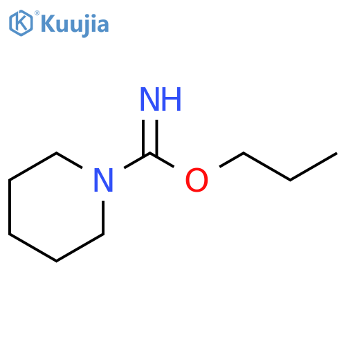 1-Piperidinecarboximidic acid, propyl ester structure
