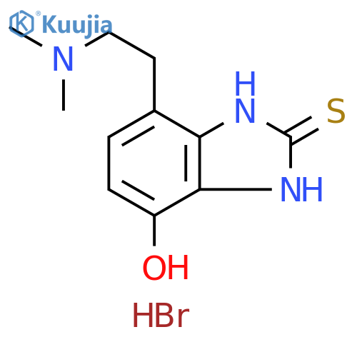 2H-Benzimidazole-2-thione, 4-[2-(dimethylamino)ethyl]-1,3-dihydro-7-hydroxy-, hydrobromide (1:1) structure