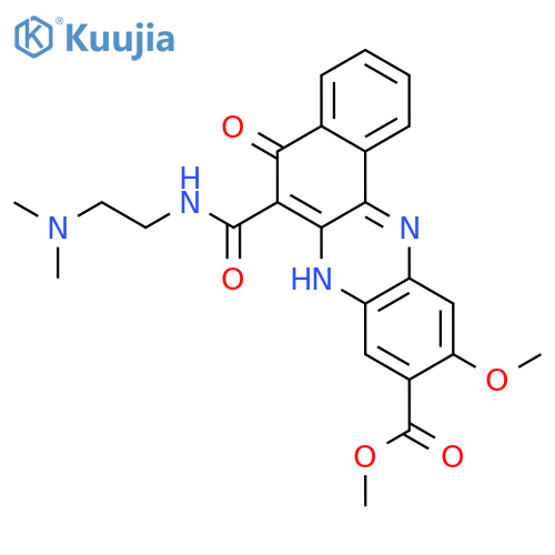 Benzo[a]phenazine-9-carboxylicacid, 6-[[[2-(dimethylamino)ethyl]amino]carbonyl]-5-hydroxy-10-methoxy-, methylester structure
